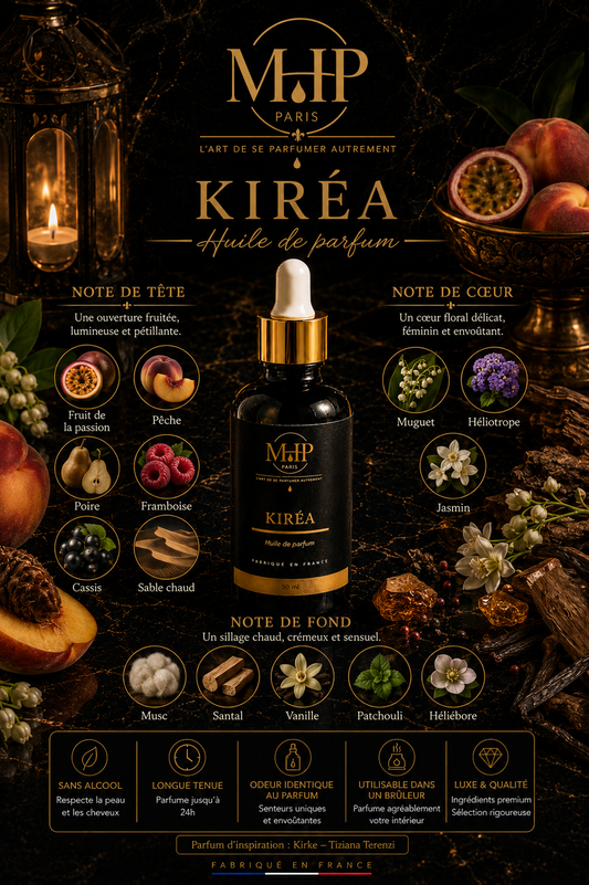KIREA - Huile de parfum 50ml - Sans alcool