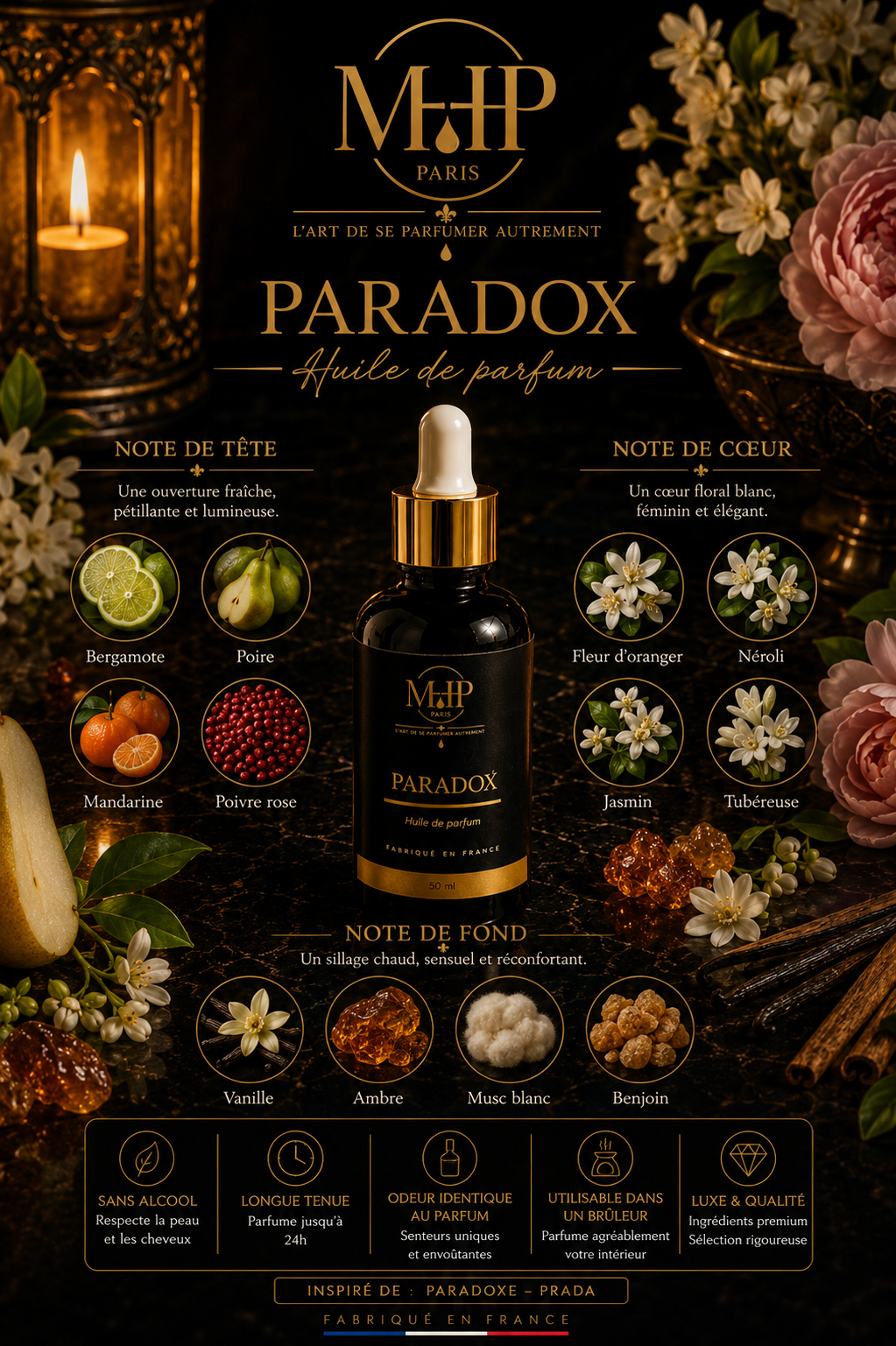 PARADOX - Huile de parfum 50ml - Sans alcool